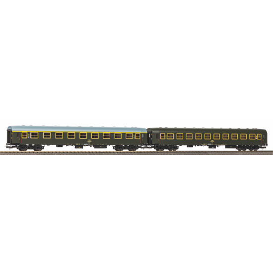PIKO 28321 – Zestaw 2 wagonów pasażerskich PKP 1. i 2. klasy, Epoka IV (H0, 1:87)